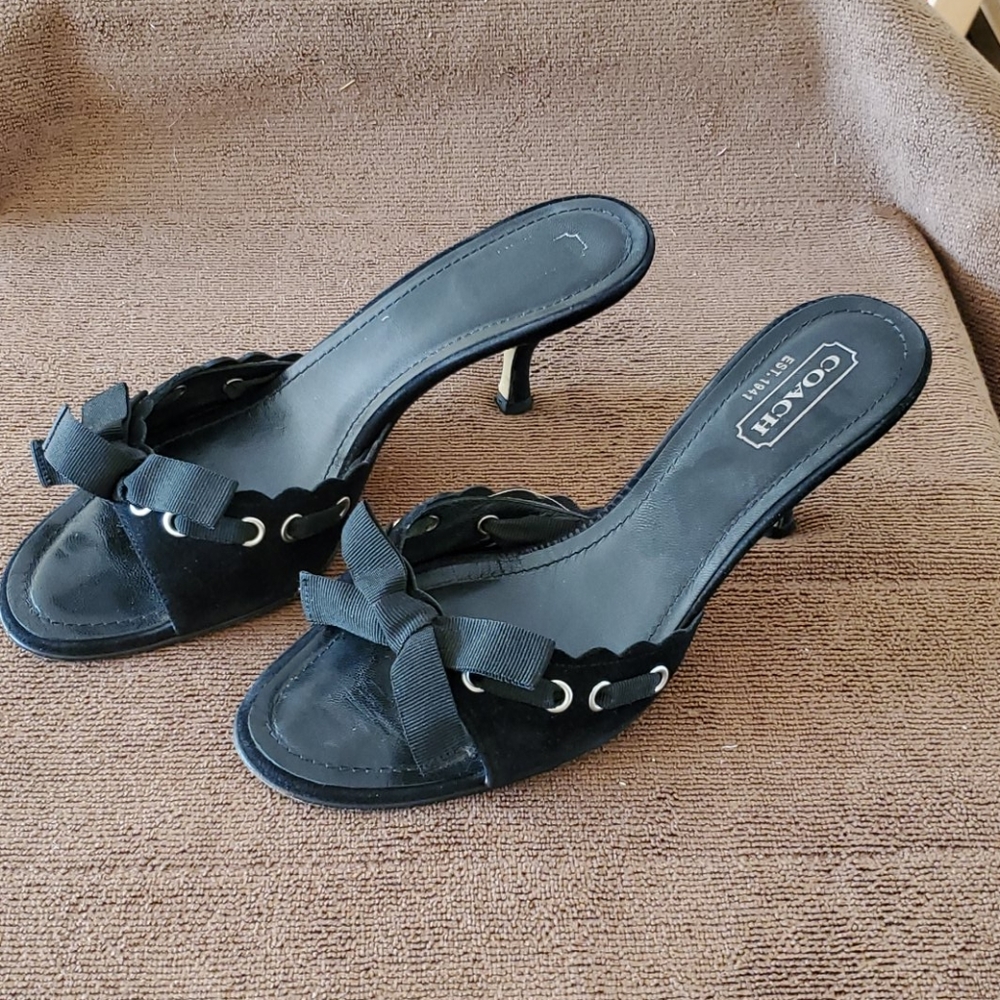 COACH Little Black Heels